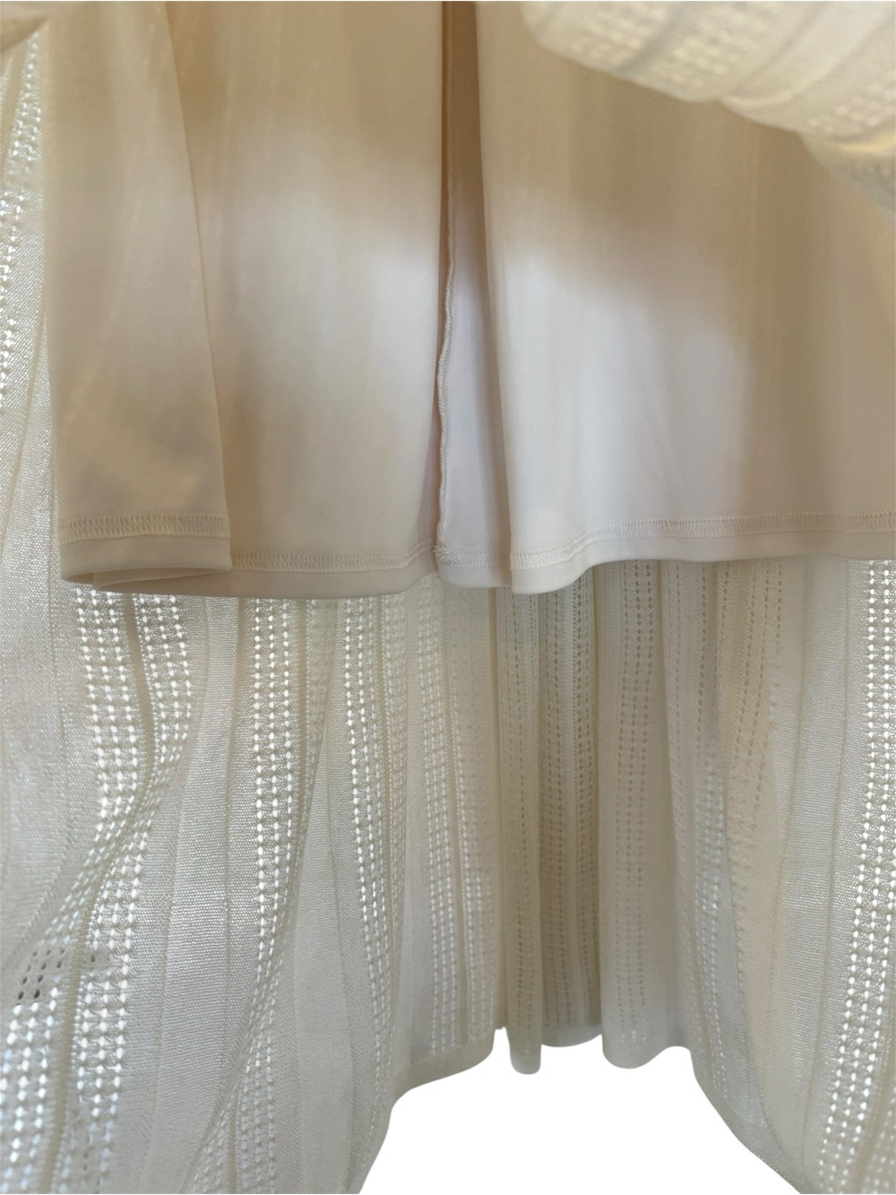 GU Uniqlo Cream Boho Hippie Prairie Maxi Knit Cottagecore Flower Child Skirt S - Picture 6 of 9